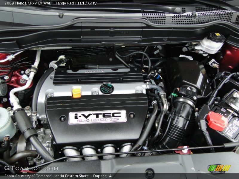Tango Red Pearl / Gray 2009 Honda CR-V LX 4WD
