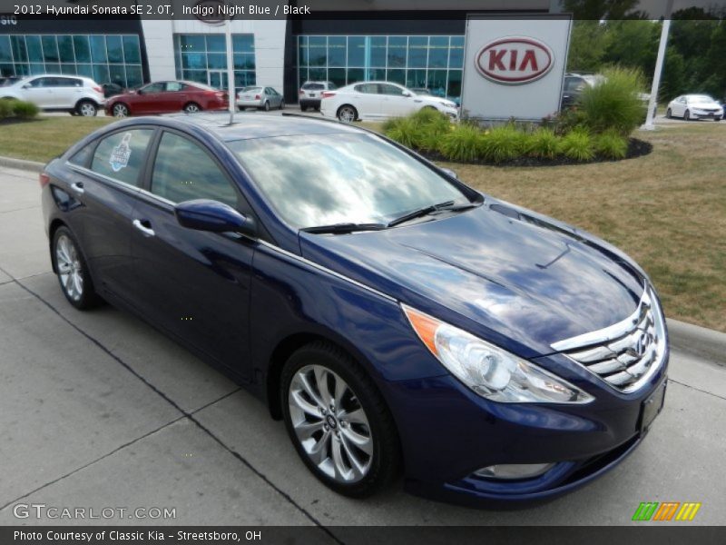 Indigo Night Blue / Black 2012 Hyundai Sonata SE 2.0T