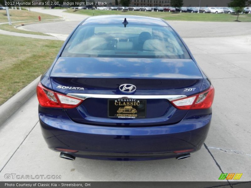 Indigo Night Blue / Black 2012 Hyundai Sonata SE 2.0T