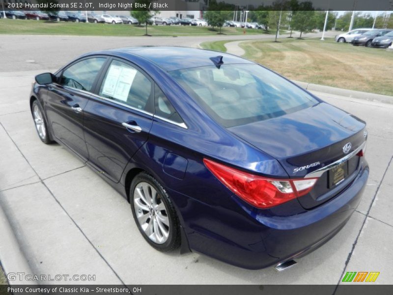 Indigo Night Blue / Black 2012 Hyundai Sonata SE 2.0T