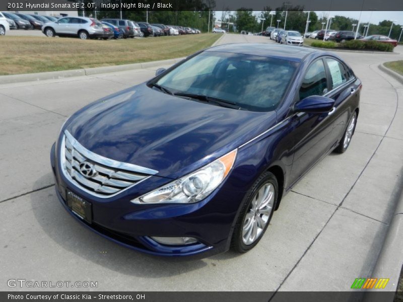 Indigo Night Blue / Black 2012 Hyundai Sonata SE 2.0T