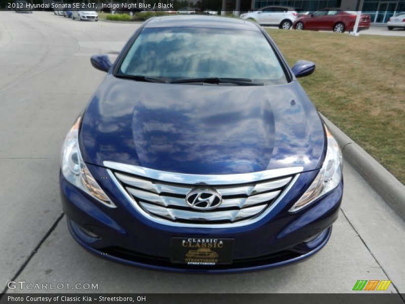 Indigo Night Blue / Black 2012 Hyundai Sonata SE 2.0T