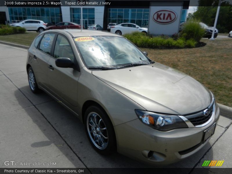 Topaz Gold Metallic / Ivory 2008 Subaru Impreza 2.5i Wagon