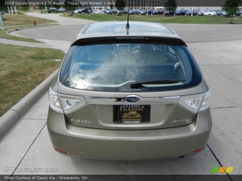 Topaz Gold Metallic / Ivory 2008 Subaru Impreza 2.5i Wagon