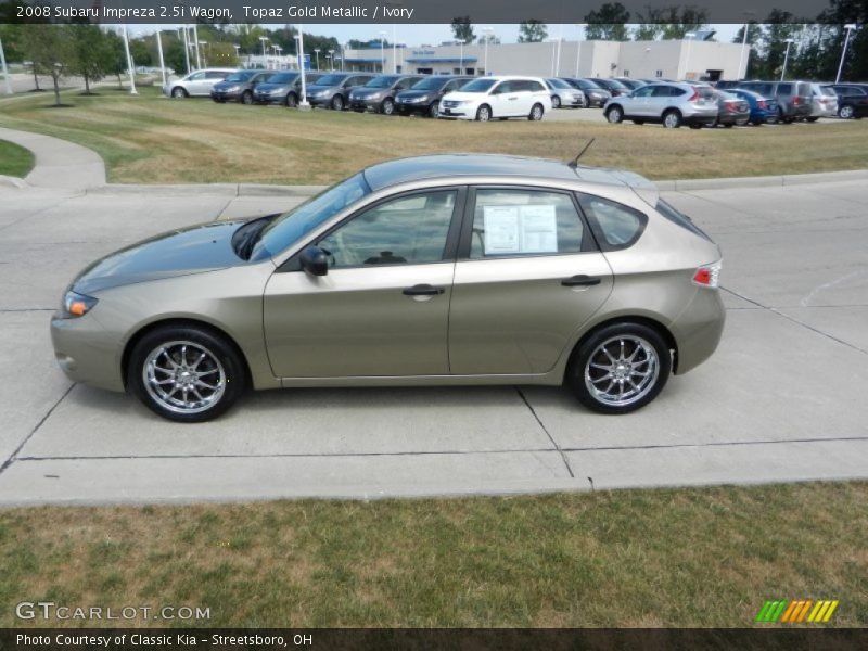 Topaz Gold Metallic / Ivory 2008 Subaru Impreza 2.5i Wagon