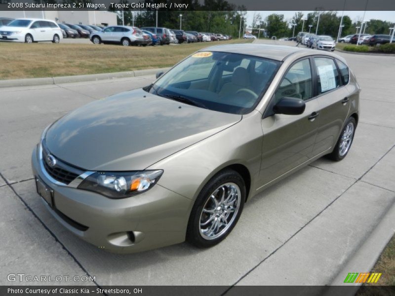 Topaz Gold Metallic / Ivory 2008 Subaru Impreza 2.5i Wagon