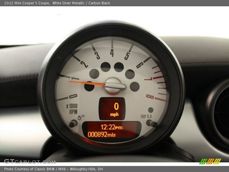 White Silver Metallic / Carbon Black 2012 Mini Cooper S Coupe