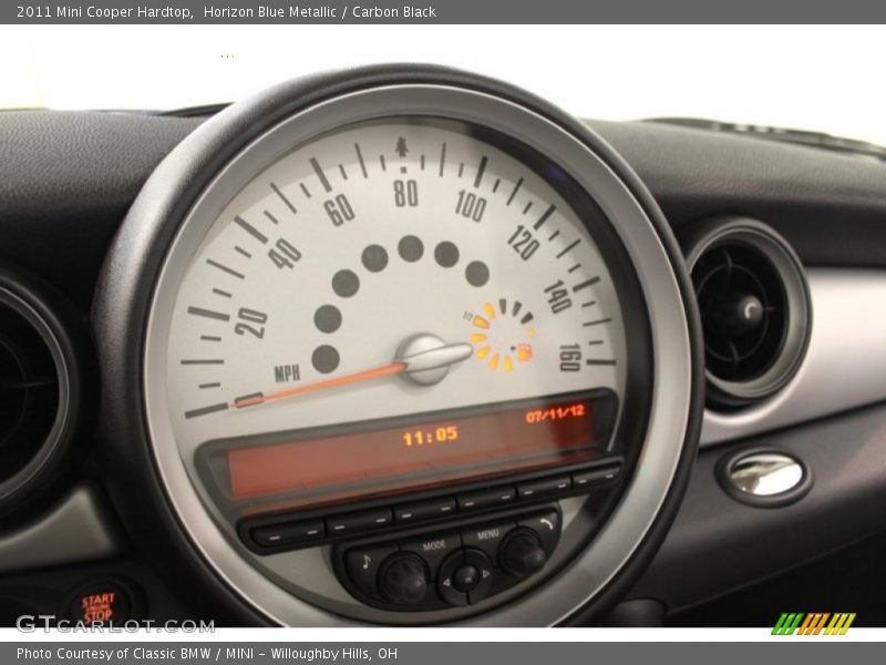 Horizon Blue Metallic / Carbon Black 2011 Mini Cooper Hardtop