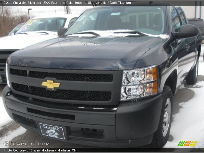 Imperial Blue Metallic / Dark Titanium 2011 Chevrolet Silverado 1500 Extended Cab