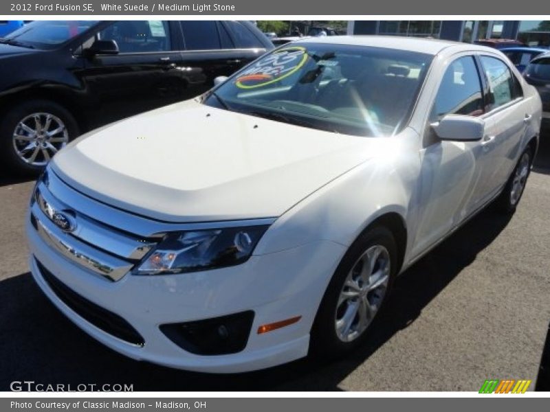 White Suede / Medium Light Stone 2012 Ford Fusion SE