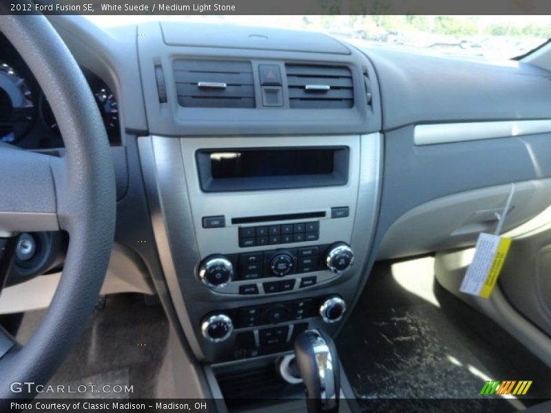 White Suede / Medium Light Stone 2012 Ford Fusion SE
