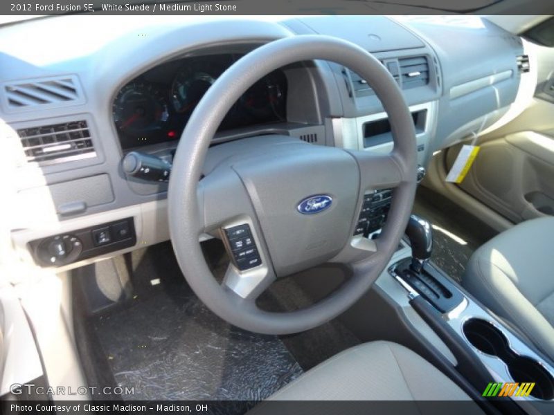 White Suede / Medium Light Stone 2012 Ford Fusion SE