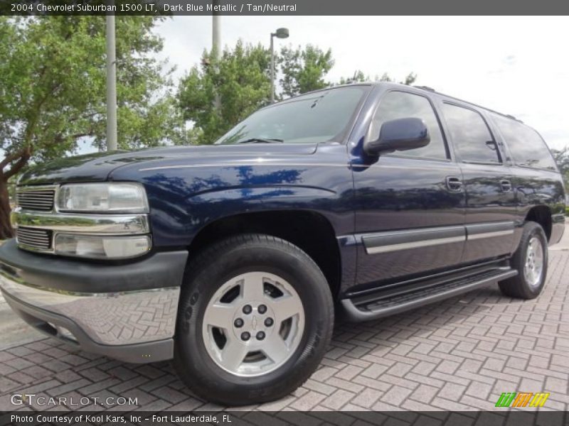 Dark Blue Metallic / Tan/Neutral 2004 Chevrolet Suburban 1500 LT
