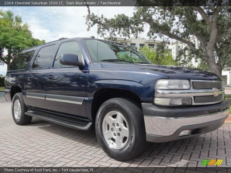 Dark Blue Metallic / Tan/Neutral 2004 Chevrolet Suburban 1500 LT