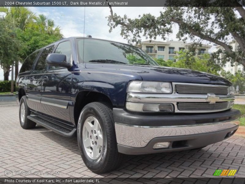 Dark Blue Metallic / Tan/Neutral 2004 Chevrolet Suburban 1500 LT