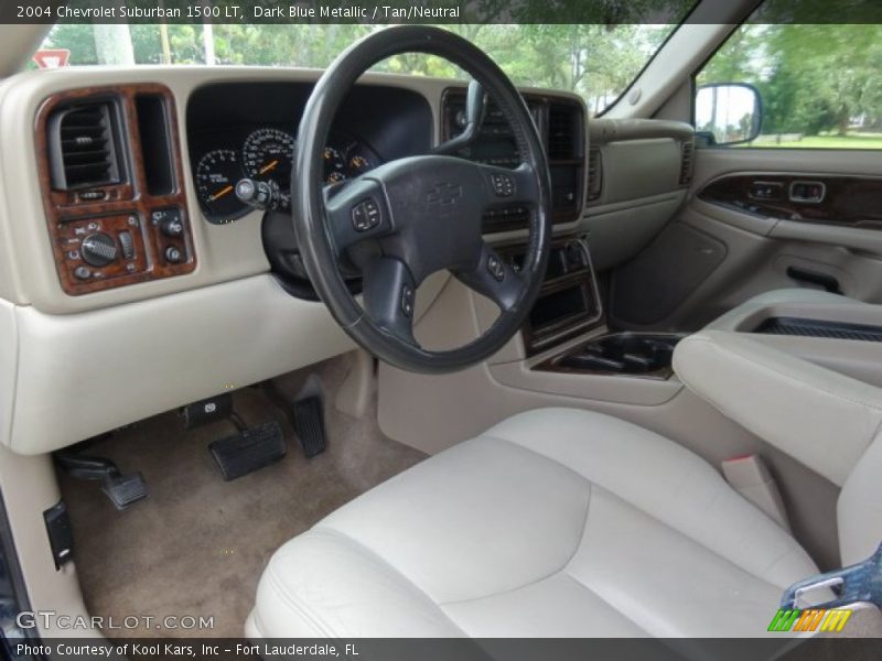 Dark Blue Metallic / Tan/Neutral 2004 Chevrolet Suburban 1500 LT