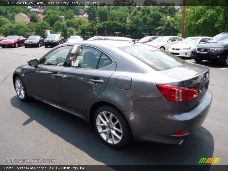 Nebula Gray Pearl / Light Gray 2012 Lexus IS 250 AWD