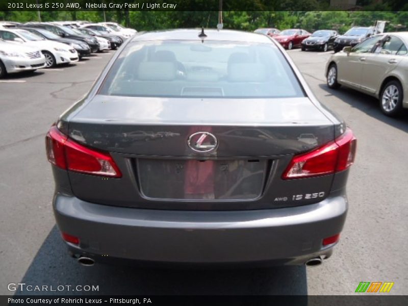 Nebula Gray Pearl / Light Gray 2012 Lexus IS 250 AWD