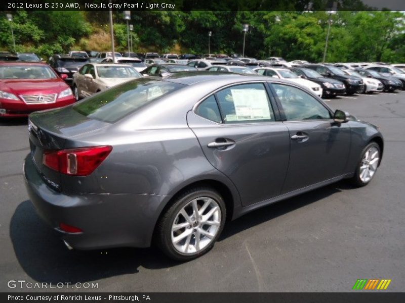 Nebula Gray Pearl / Light Gray 2012 Lexus IS 250 AWD