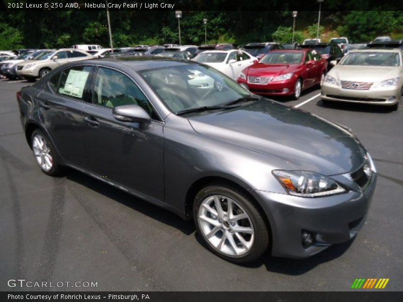 Nebula Gray Pearl / Light Gray 2012 Lexus IS 250 AWD