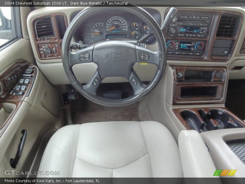 Dark Blue Metallic / Tan/Neutral 2004 Chevrolet Suburban 1500 LT