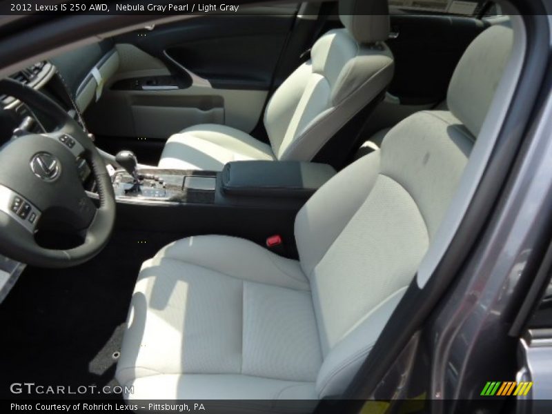 Nebula Gray Pearl / Light Gray 2012 Lexus IS 250 AWD