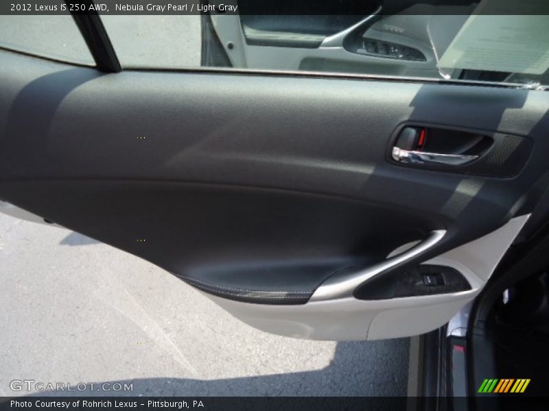 Nebula Gray Pearl / Light Gray 2012 Lexus IS 250 AWD