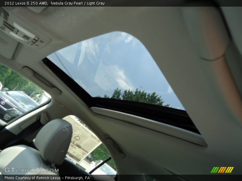 Nebula Gray Pearl / Light Gray 2012 Lexus IS 250 AWD