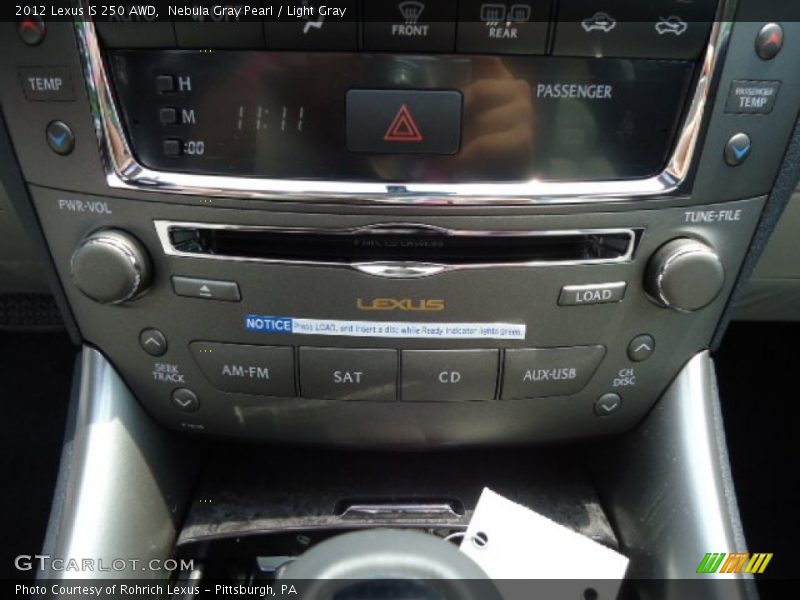 Nebula Gray Pearl / Light Gray 2012 Lexus IS 250 AWD