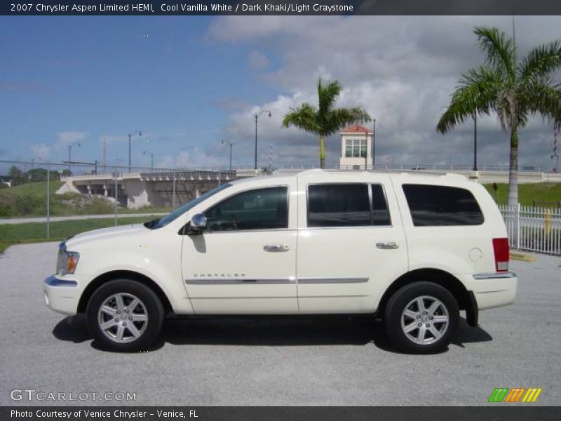 Cool Vanilla White / Dark Khaki/Light Graystone 2007 Chrysler Aspen Limited HEMI
