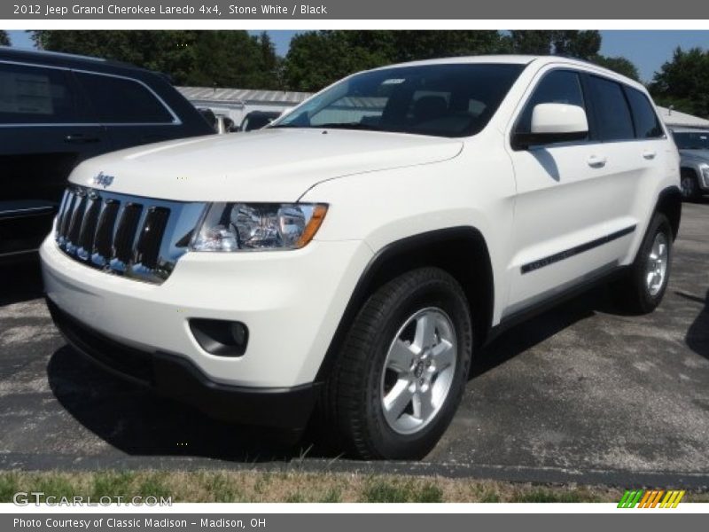 Stone White / Black 2012 Jeep Grand Cherokee Laredo 4x4