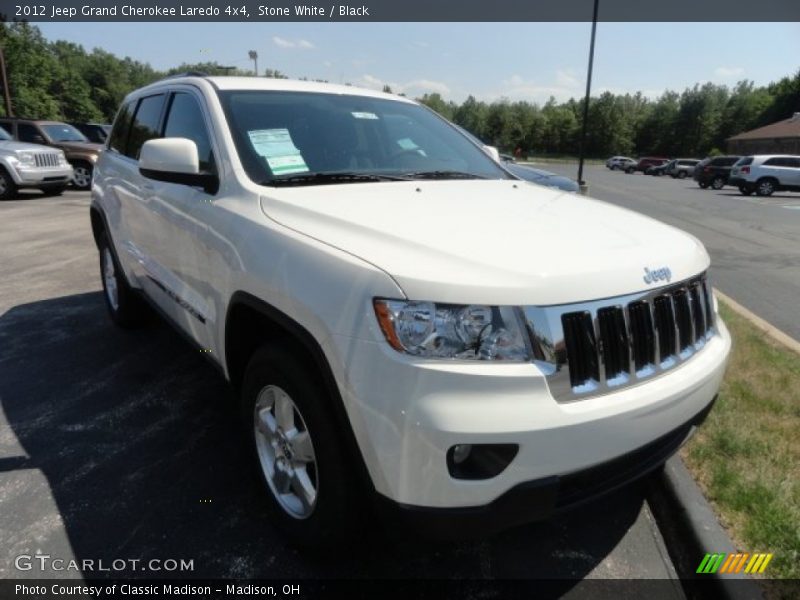 Stone White / Black 2012 Jeep Grand Cherokee Laredo 4x4