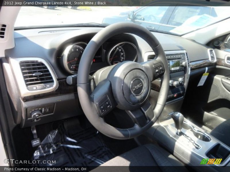 Stone White / Black 2012 Jeep Grand Cherokee Laredo 4x4