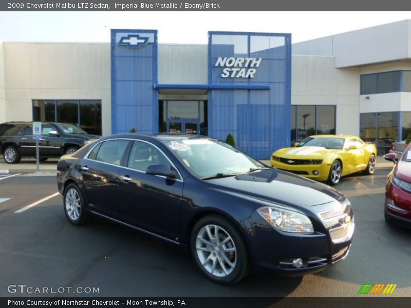 Imperial Blue Metallic / Ebony/Brick 2009 Chevrolet Malibu LTZ Sedan