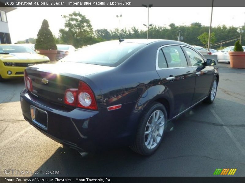 Imperial Blue Metallic / Ebony/Brick 2009 Chevrolet Malibu LTZ Sedan