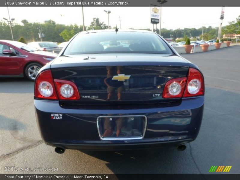 Imperial Blue Metallic / Ebony/Brick 2009 Chevrolet Malibu LTZ Sedan