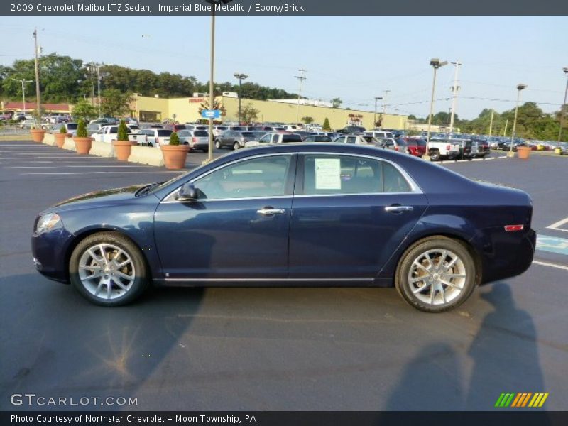 Imperial Blue Metallic / Ebony/Brick 2009 Chevrolet Malibu LTZ Sedan