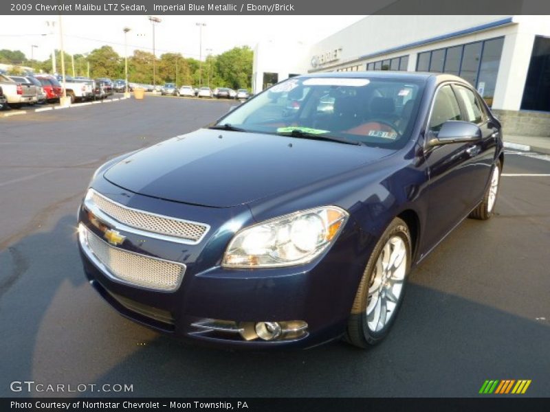 Imperial Blue Metallic / Ebony/Brick 2009 Chevrolet Malibu LTZ Sedan