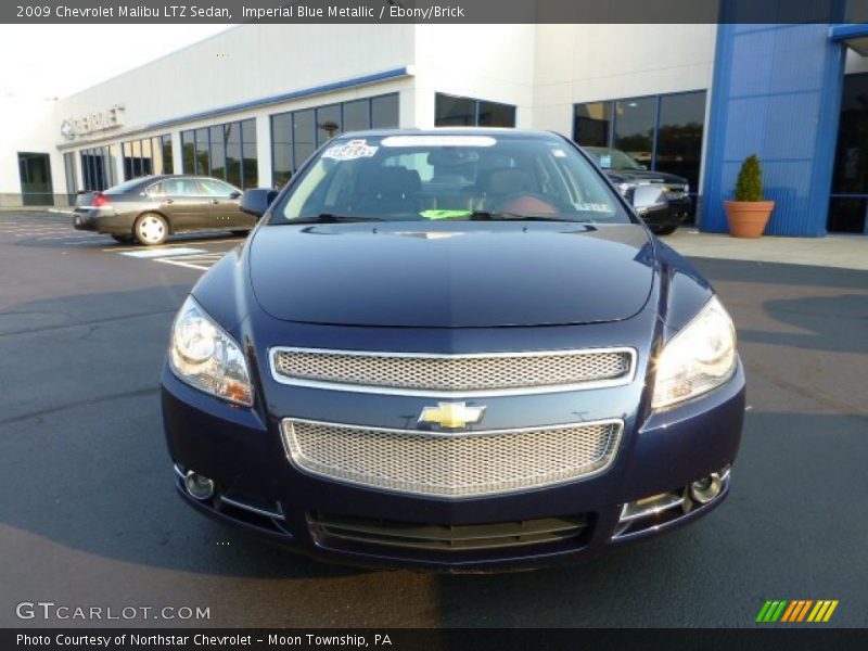 Imperial Blue Metallic / Ebony/Brick 2009 Chevrolet Malibu LTZ Sedan