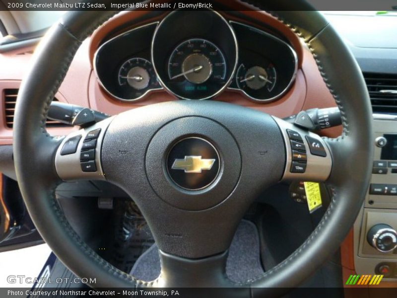 Imperial Blue Metallic / Ebony/Brick 2009 Chevrolet Malibu LTZ Sedan