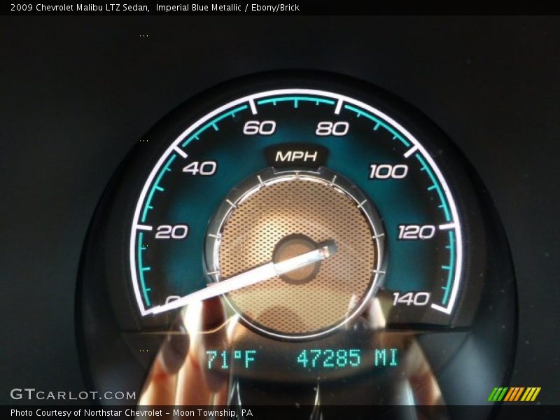 Imperial Blue Metallic / Ebony/Brick 2009 Chevrolet Malibu LTZ Sedan