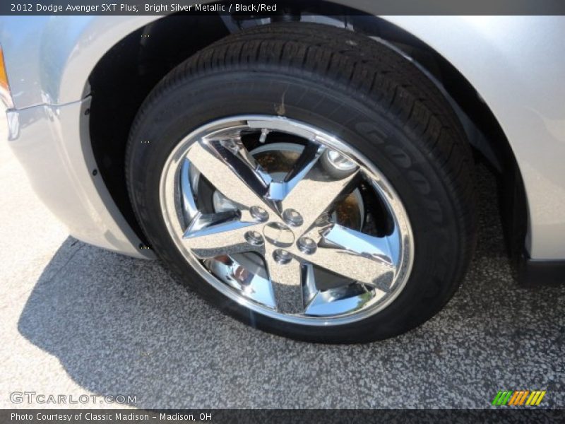 Bright Silver Metallic / Black/Red 2012 Dodge Avenger SXT Plus
