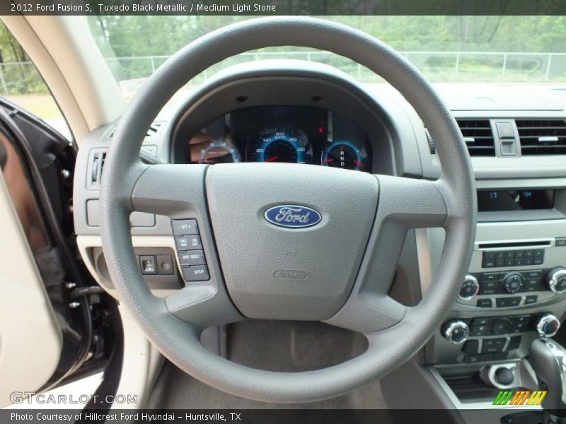 Tuxedo Black Metallic / Medium Light Stone 2012 Ford Fusion S