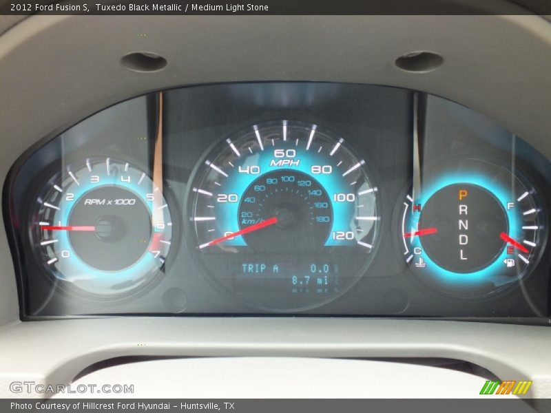 Tuxedo Black Metallic / Medium Light Stone 2012 Ford Fusion S
