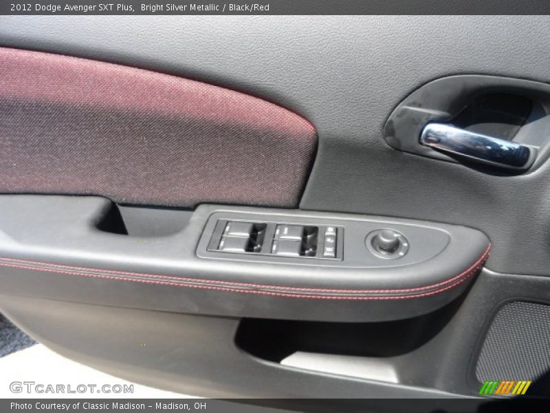 Bright Silver Metallic / Black/Red 2012 Dodge Avenger SXT Plus