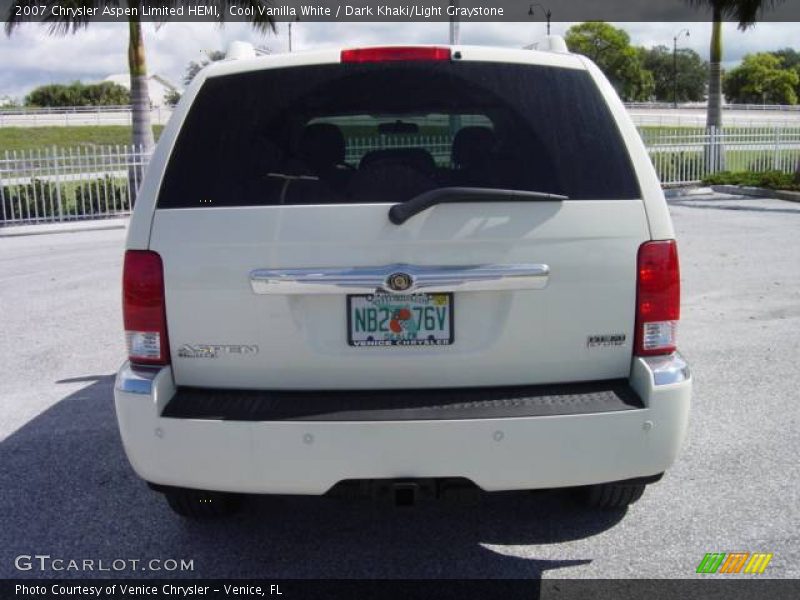 Cool Vanilla White / Dark Khaki/Light Graystone 2007 Chrysler Aspen Limited HEMI