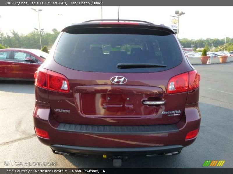 Dark Cherry / Black 2009 Hyundai Santa Fe Limited 4WD