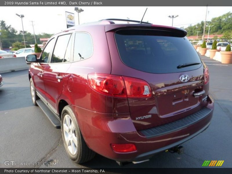 Dark Cherry / Black 2009 Hyundai Santa Fe Limited 4WD
