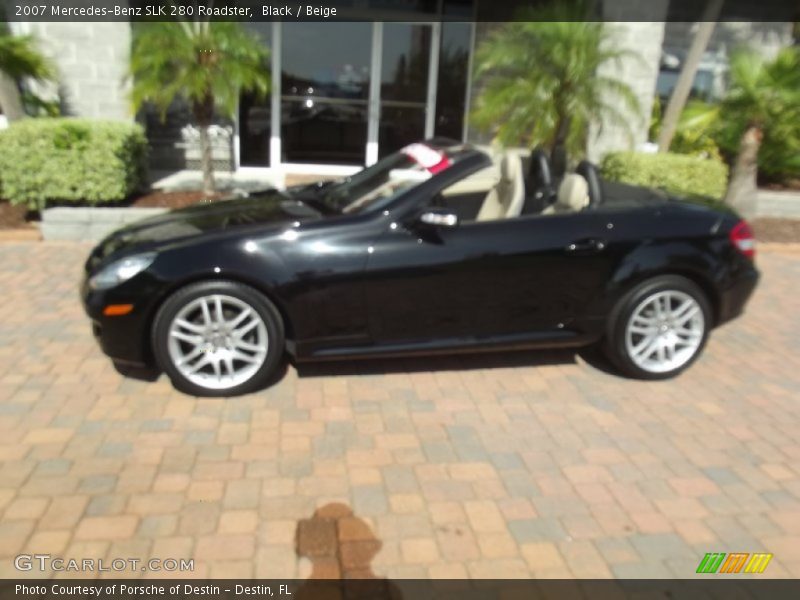 Black / Beige 2007 Mercedes-Benz SLK 280 Roadster