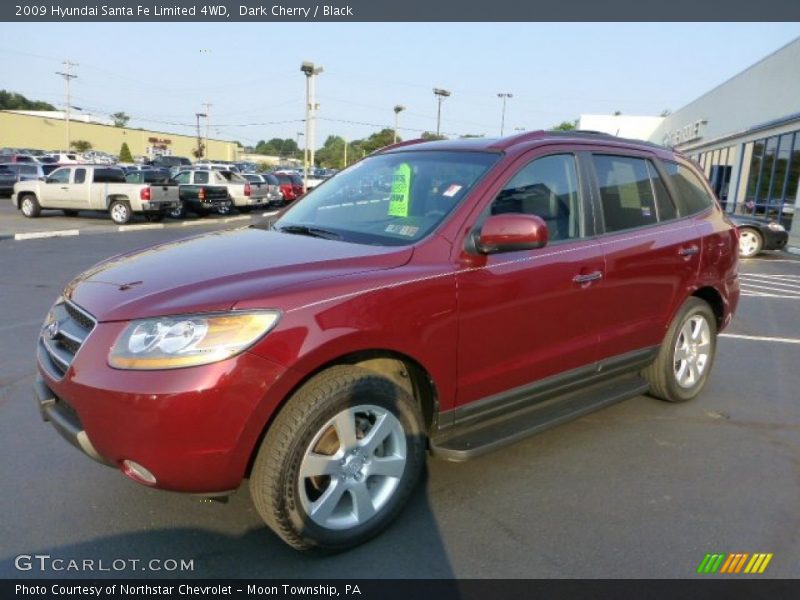 Dark Cherry / Black 2009 Hyundai Santa Fe Limited 4WD